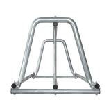 5 ft long A-shaped bike rack of galvanized steel tubing - double sided in right view