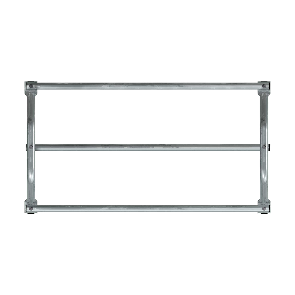 5 ft long A-shaped bike rack of galvanized steel tubing - double sided in top view