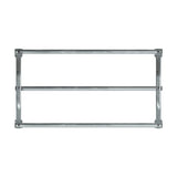 5 ft long A-shaped bike rack of galvanized steel tubing - double sided in top view