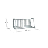 5ADBK bike rack with dimensions: 30.125 in. high x 32.375 in. deep x 60 in. wide