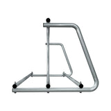 5 ft long D-shaped bike rack of galvanized steel tubing - double sided in side view