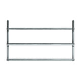 5 ft long D-shaped bike rack of galvanized steel tubing - double sided in top view