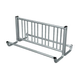 5 ft long bike rack of galvanized steel tubing - double sided in 3/4 view