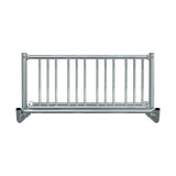5 ft long bike rack of galvanized steel tubing - double sided in front view