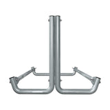 5 ft long bike rack of galvanized steel tubing - double sided in side view