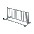5 ft long bike rack of galvanized steel tubing - single sided in 3/4 view