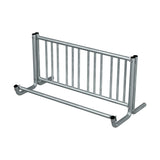 5 ft long bike rack of galvanized steel tubing - single sided in 3/4 view