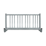 5 ft long bike rack of galvanized steel tubing - single sided in front view