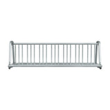 8 ft long A-shaped bike rack of galvanized steel tubing - double sided in front view