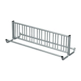8 ft long bike rack of galvanized steel tubing - double sided in 3/4 view