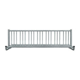 8 ft long bike rack of galvanized steel tubing - double sided in front view