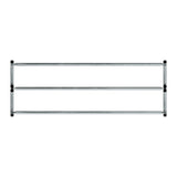 8 ft long bike rack of galvanized steel tubing - double sided in top view