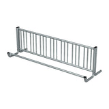 8 ft long bike rack of galvanized steel tubing - single sided in 3/4 view