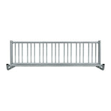 8 ft long bike rack of galvanized steel tubing - single sided in front view