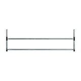 8 ft long bike rack of galvanized steel tubing - single sided in top view