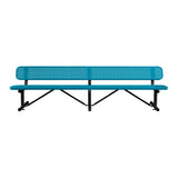 Perforated Stadium Bench With Back - surface mount