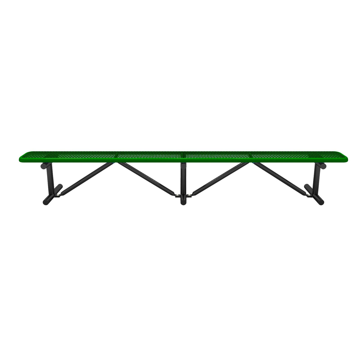 Expanded Metal Bench Without Back - Portable Mount
