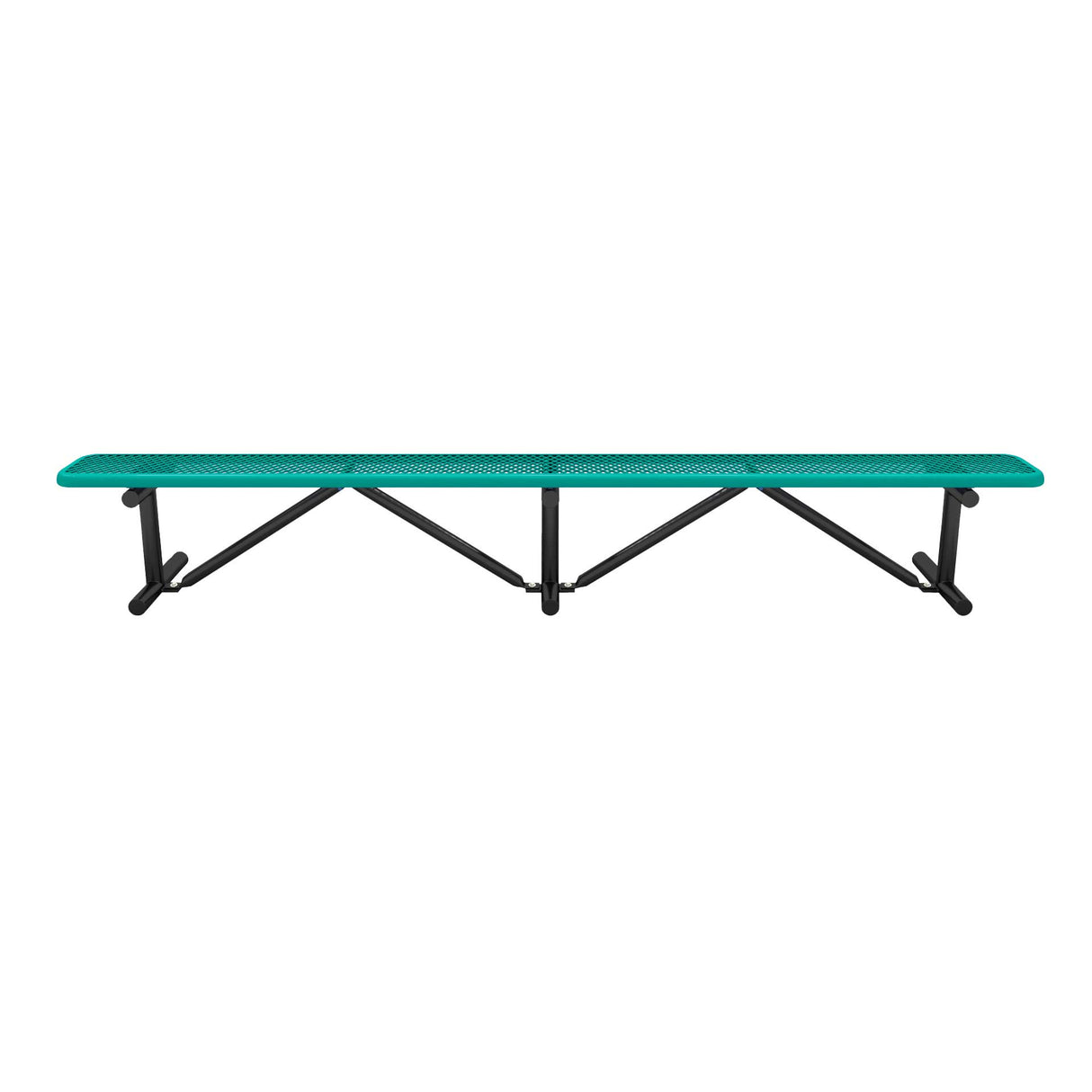 Expanded Metal Stadium Bench Without Back - surface mount