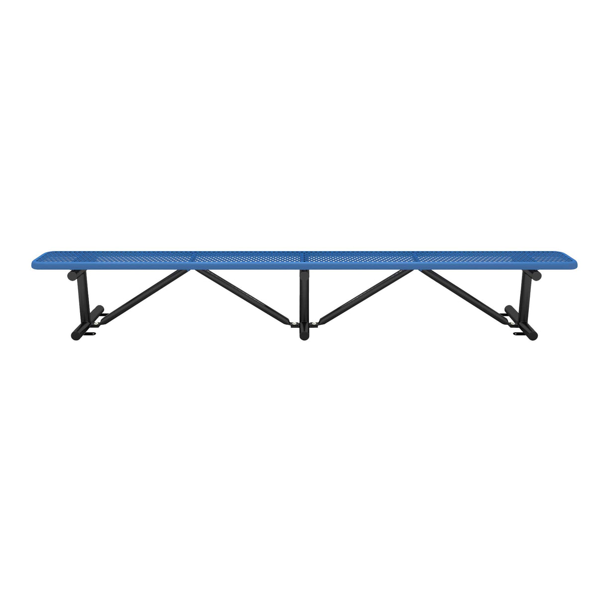 Expanded Metal Stadium Bench Without Back - surface mount