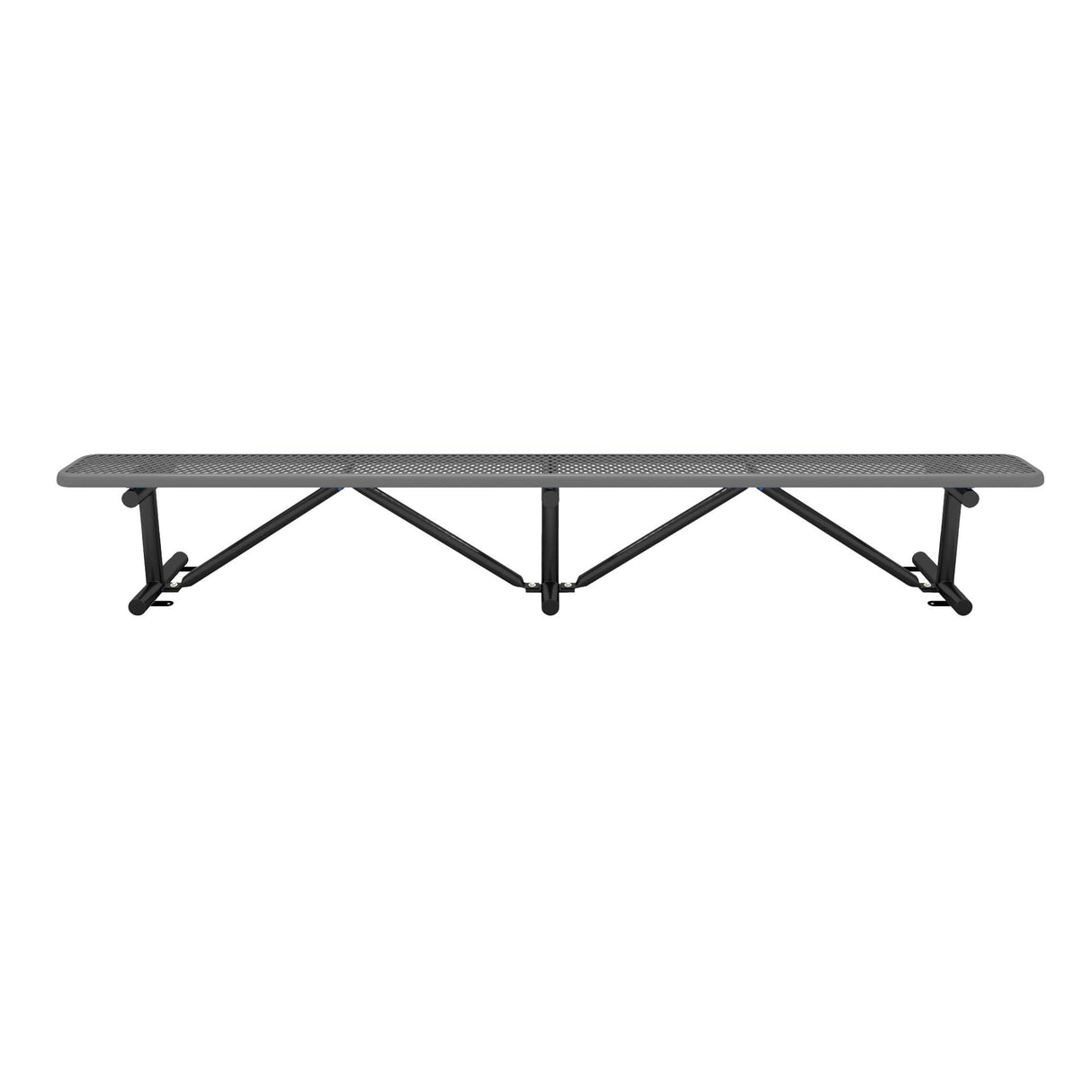 Expanded Metal Stadium Bench Without Back - surface mount