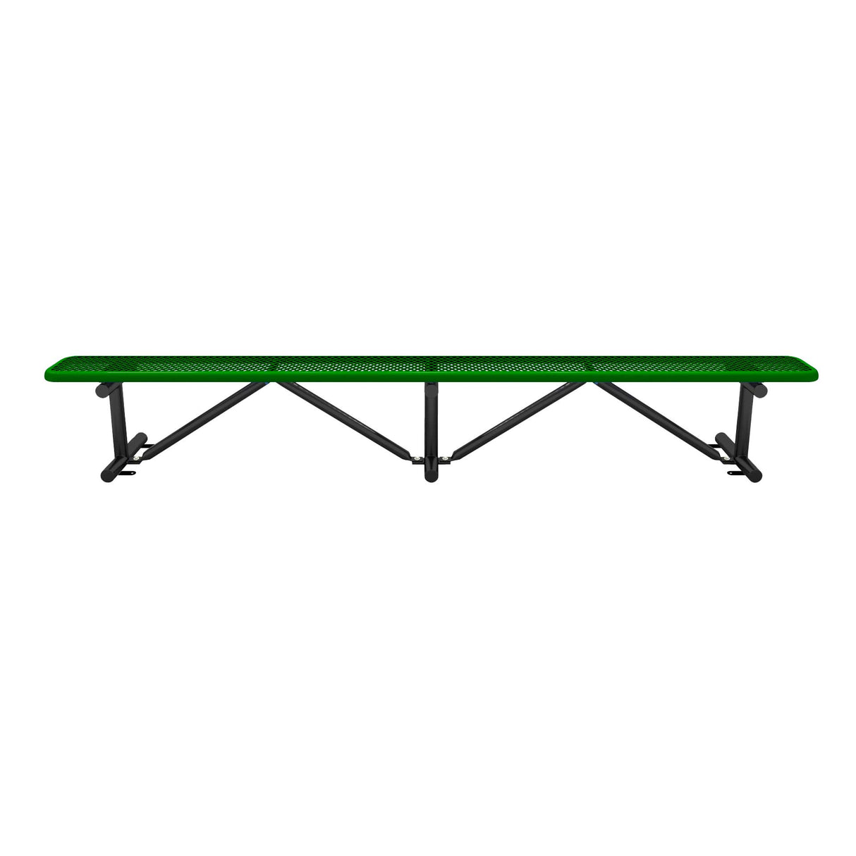 Expanded Metal Stadium Bench Without Back - surface mount
