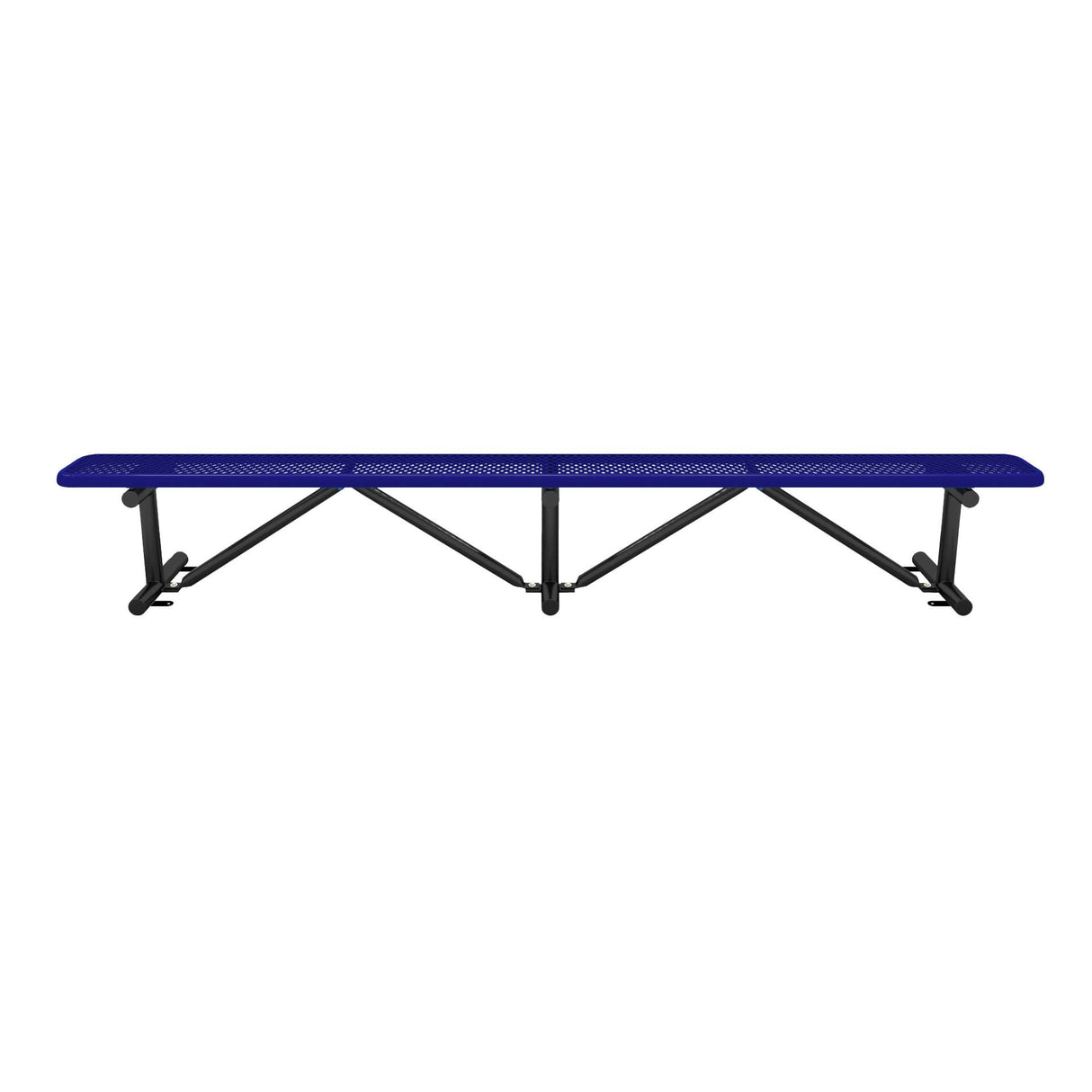 Expanded Metal Stadium Bench Without Back - surface mount