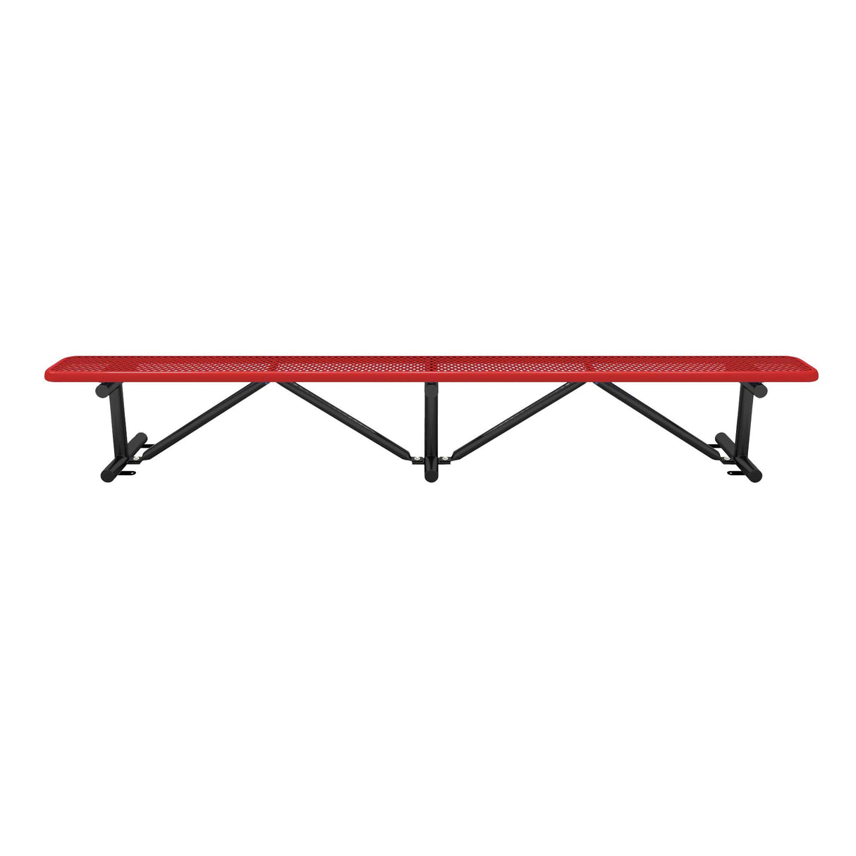 Expanded Metal Stadium Bench Without Back - surface mount
