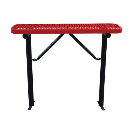 Expanded Metal Bench Without Back - In-Ground Mount