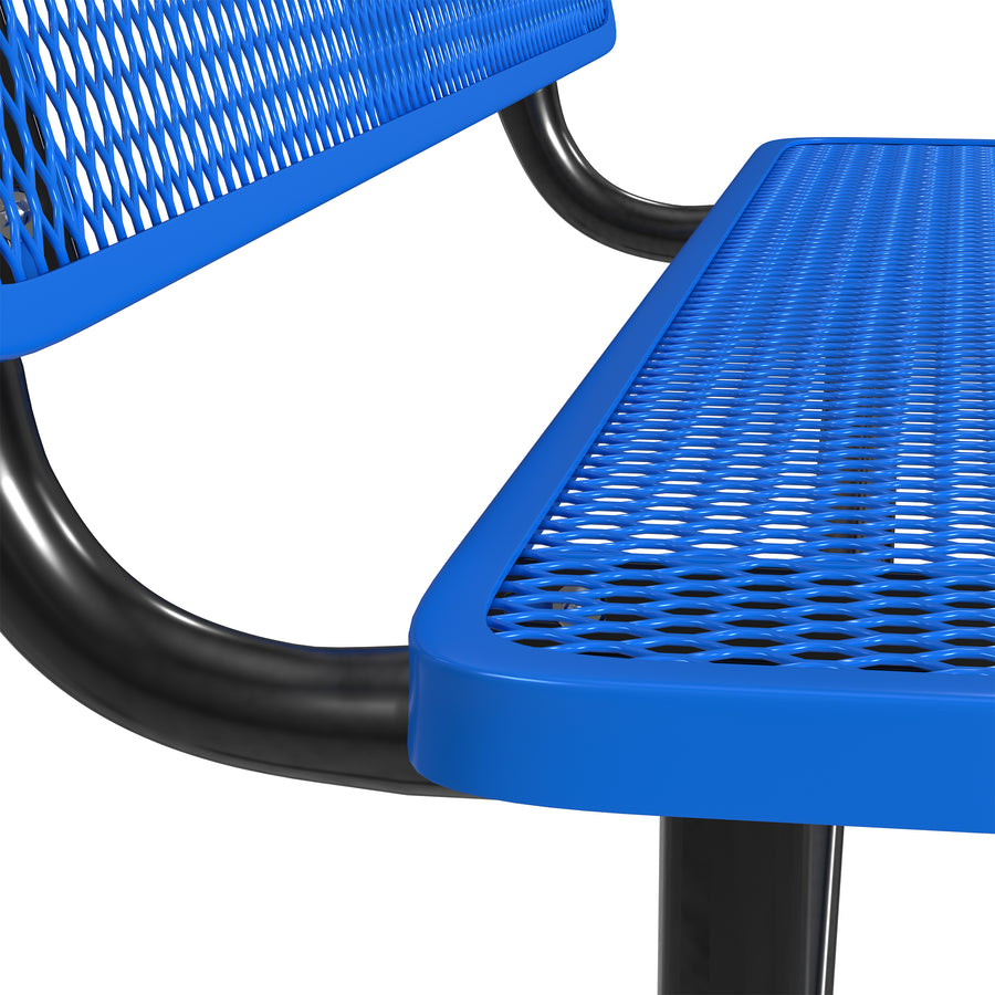 Quick Ship B6WBP 6 Foot Expanded Metal Bench with Back – LeisureCraft®