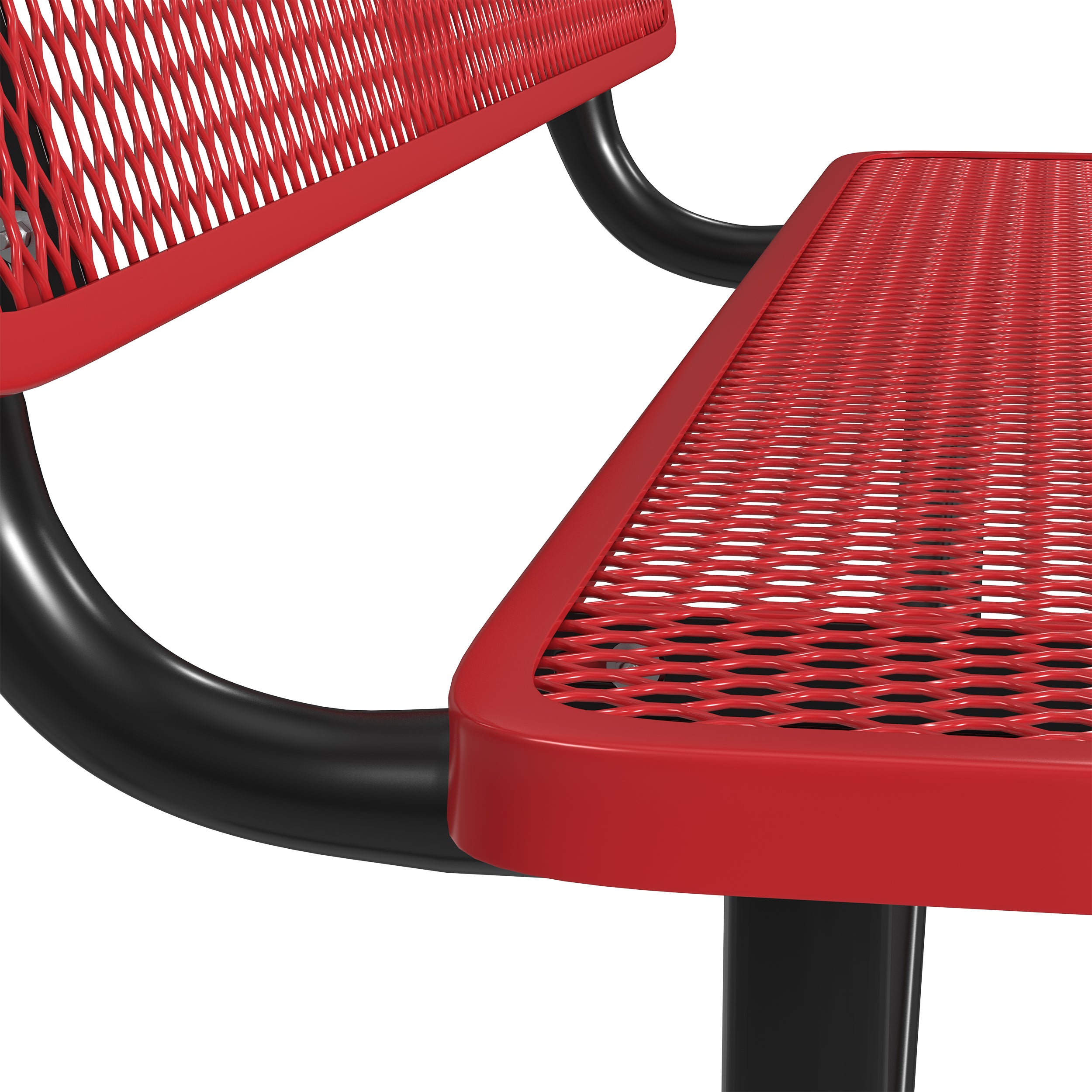 Quick Ship B6WBP 6 Foot Expanded Metal Bench with Back – LeisureCraft®