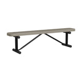 Expanded Metal Bench Without Back - Portable Mount