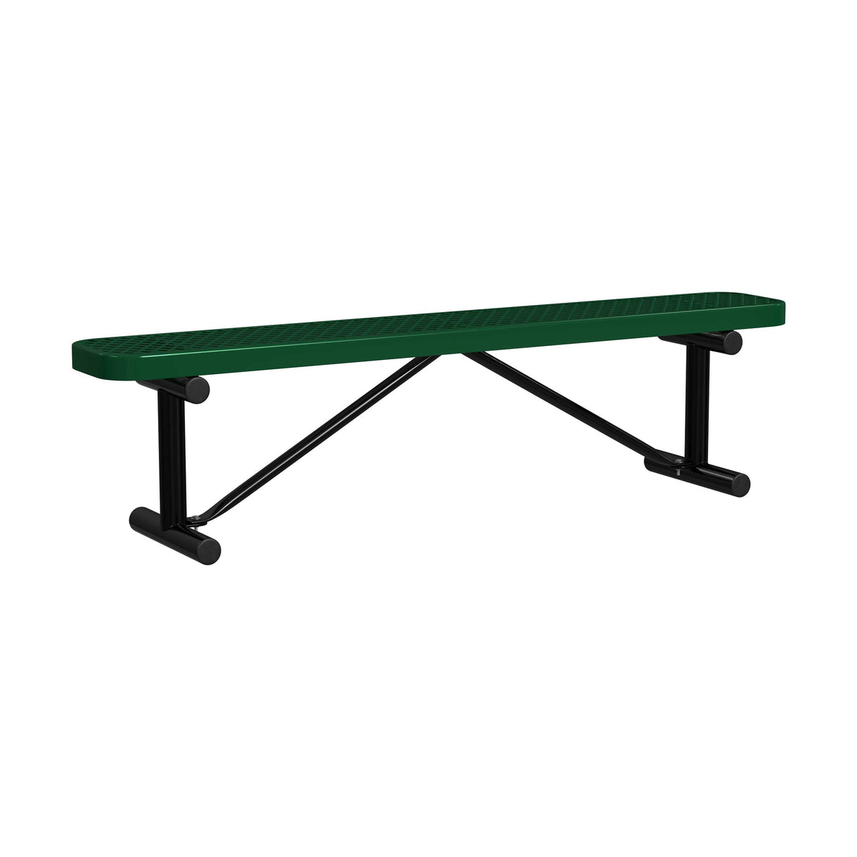 Expanded Metal Bench Without Back - Portable Mount
