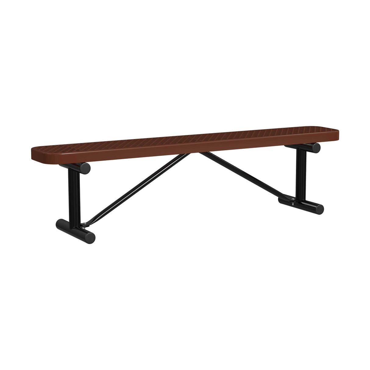 Expanded Metal Bench Without Back - Portable Mount