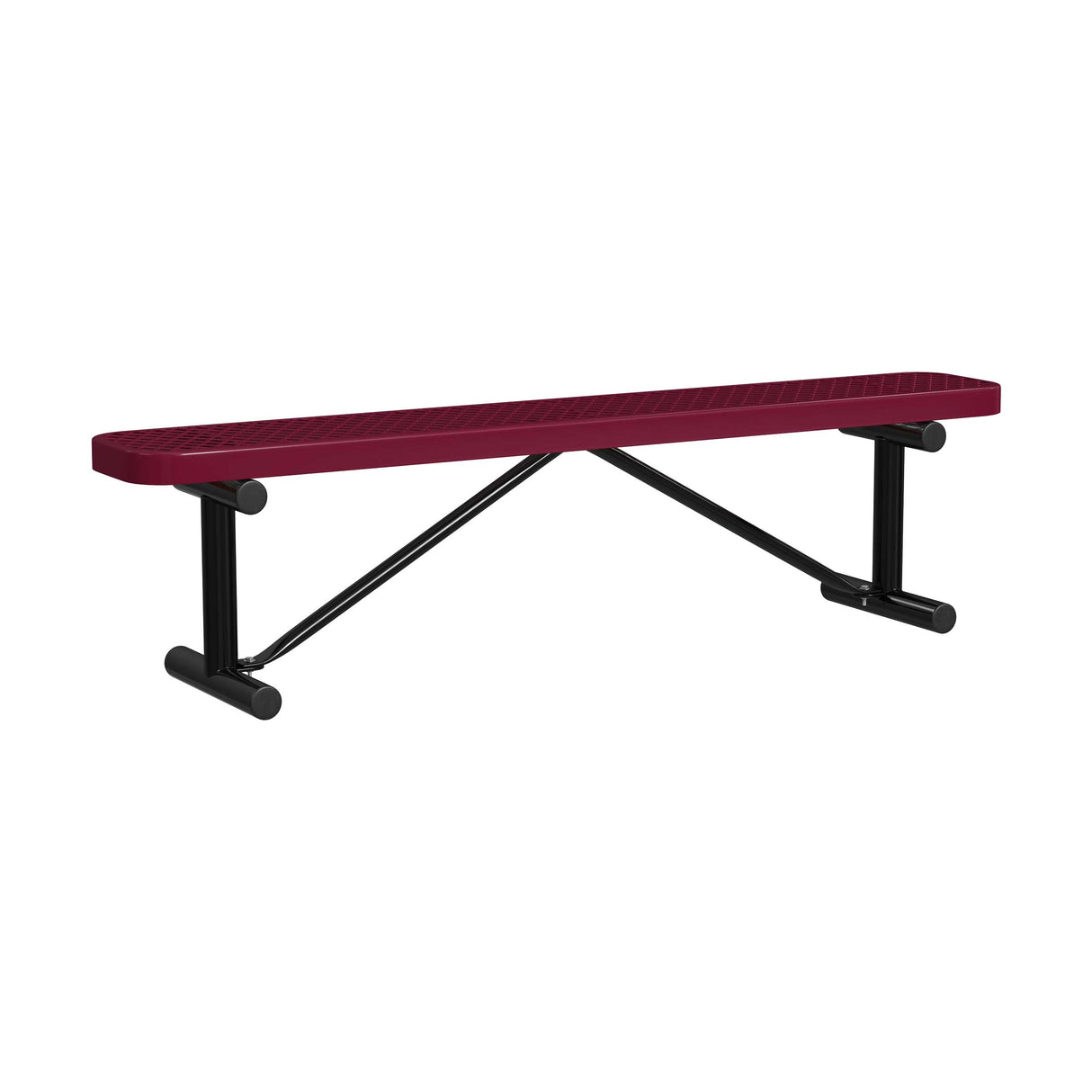 Expanded Metal Bench Without Back - Portable Mount