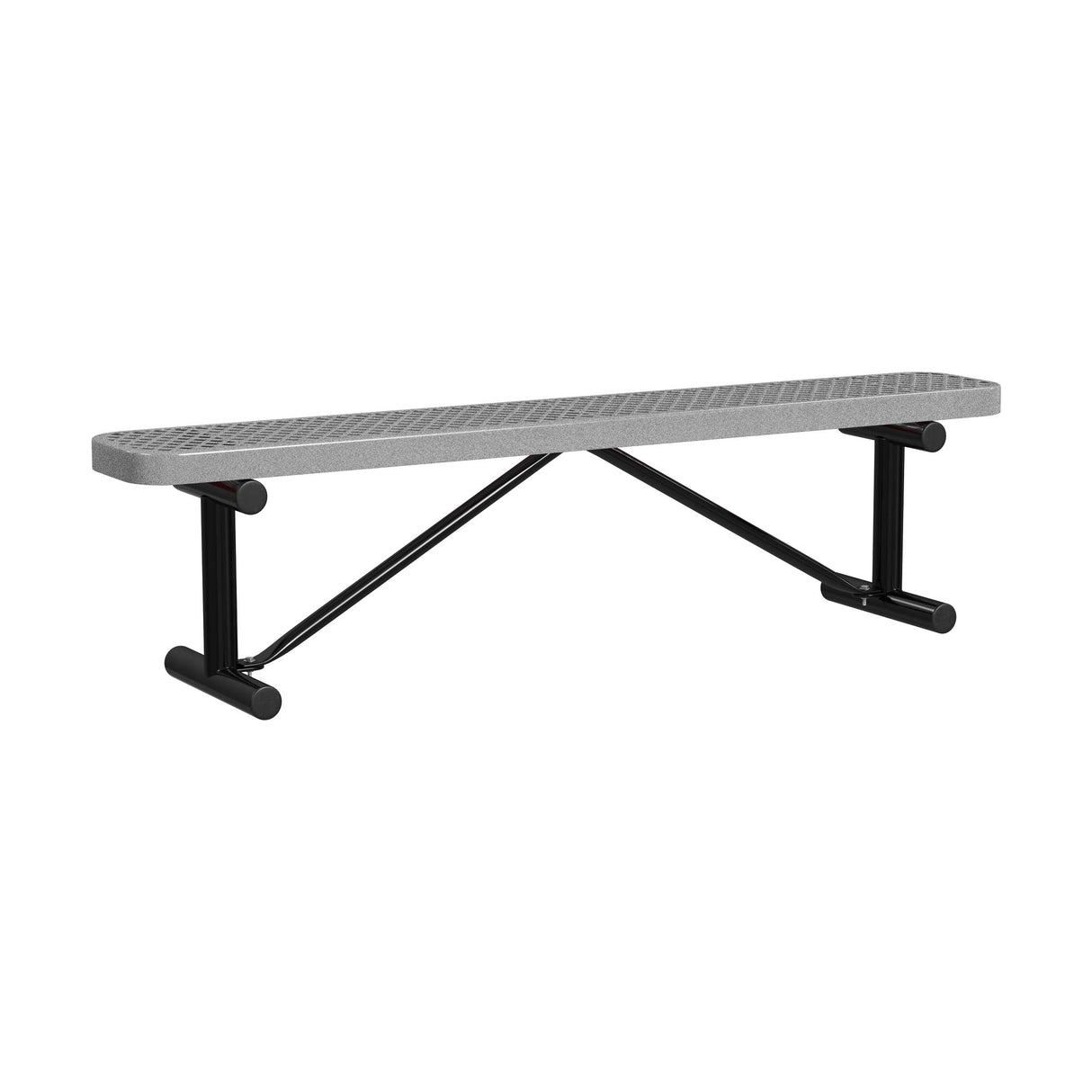 Expanded Metal Bench Without Back - Portable Mount
