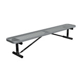 8 ft. players bench in dark gray thermoplastic seat with portable legs