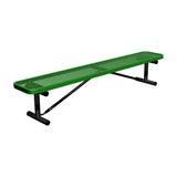 8 ft. players bench in green thermoplastic seat with portable legs