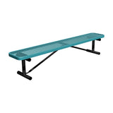 8 ft. players bench in teal thermoplastic seat with portable legs