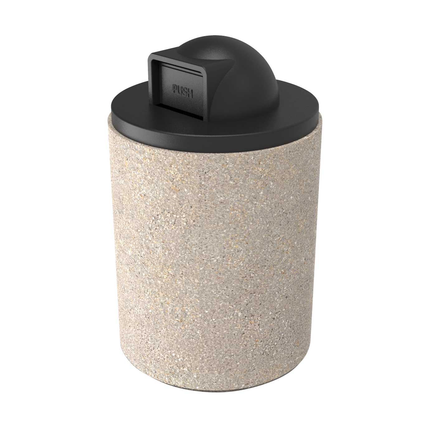 31 Gal. Getzen Concrete Receptacle With Plastic Dome Lid