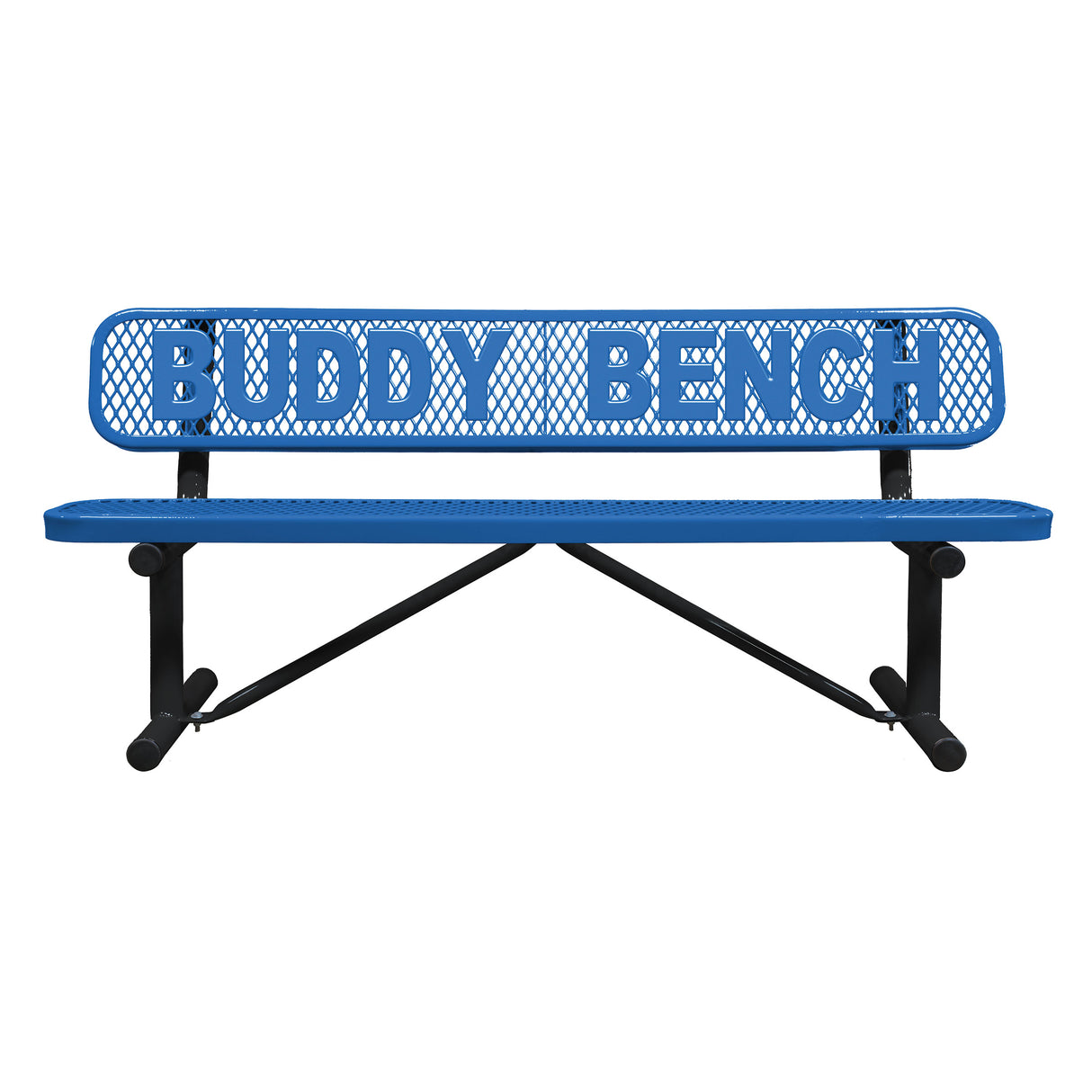 Personalized Standard Expanded Metal Bench With Back