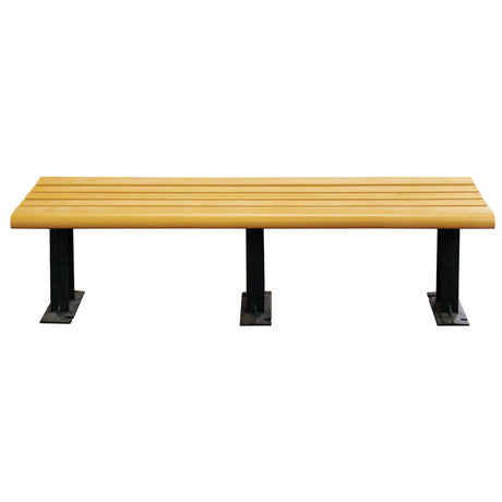 PLM6-BE Modern Plastic Lumber Bench without back