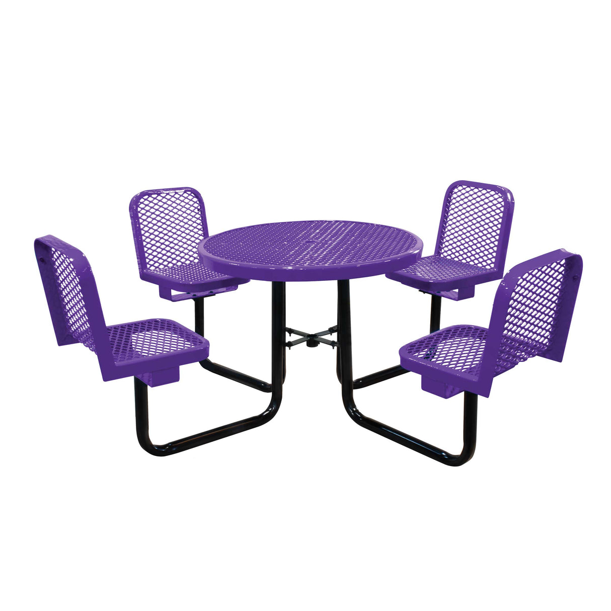 R36WCP 36" expanded table with 4 chairs - purple