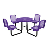 R36WCP 36" expanded table with 4 chairs - purple