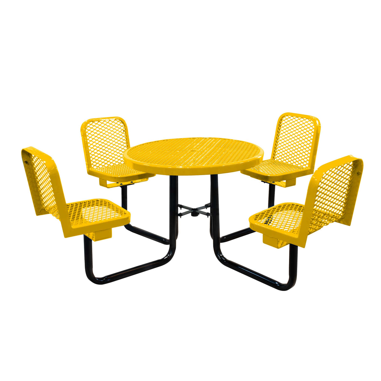 R36WCP 36" expanded table with 4 chairs - yellow