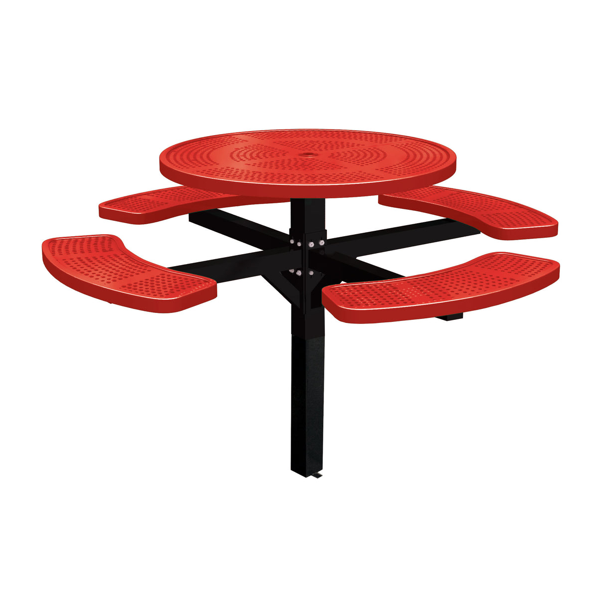 46˝ Single Post Perforated Round Table