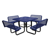 S46WCP 46" Square expanded table with 4 bench seats - navy