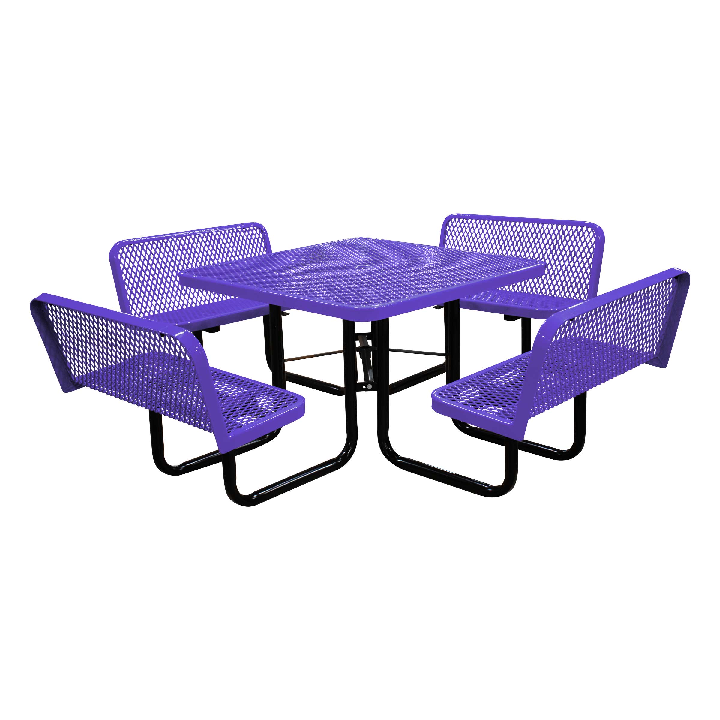 46˝ Square Expanded Table with Bench Seats – LeisureCraft®