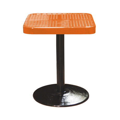 SQ24TAB30 24 inch square pedestal table 30 inches high - orange