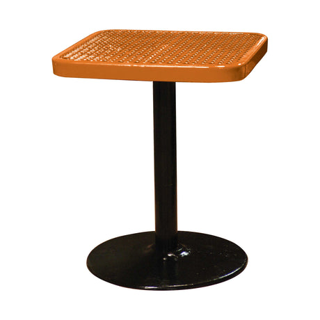 SQ24TABX30 24 inch square pedestal table 30 inches high - orange