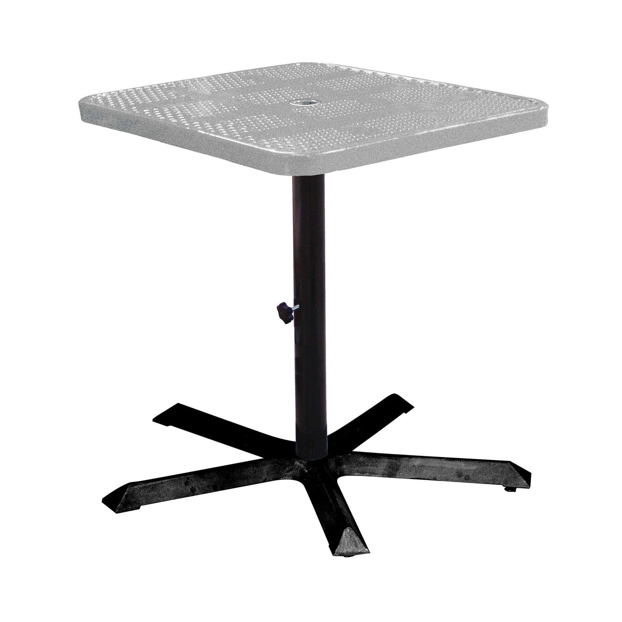 SQ36TAB40 36 inch square perforated pedestal table 40 inches high - granite